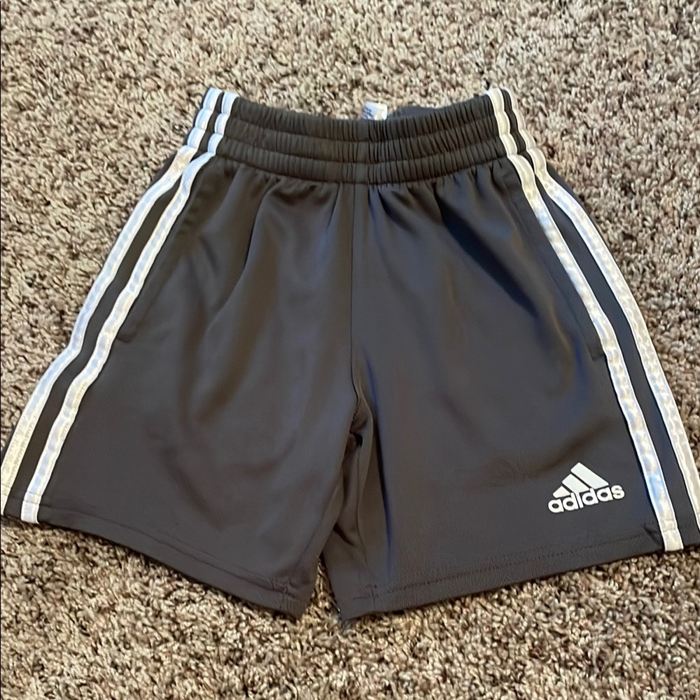 Adidas Black and White Athletic Shorts Lightweight Breathable
